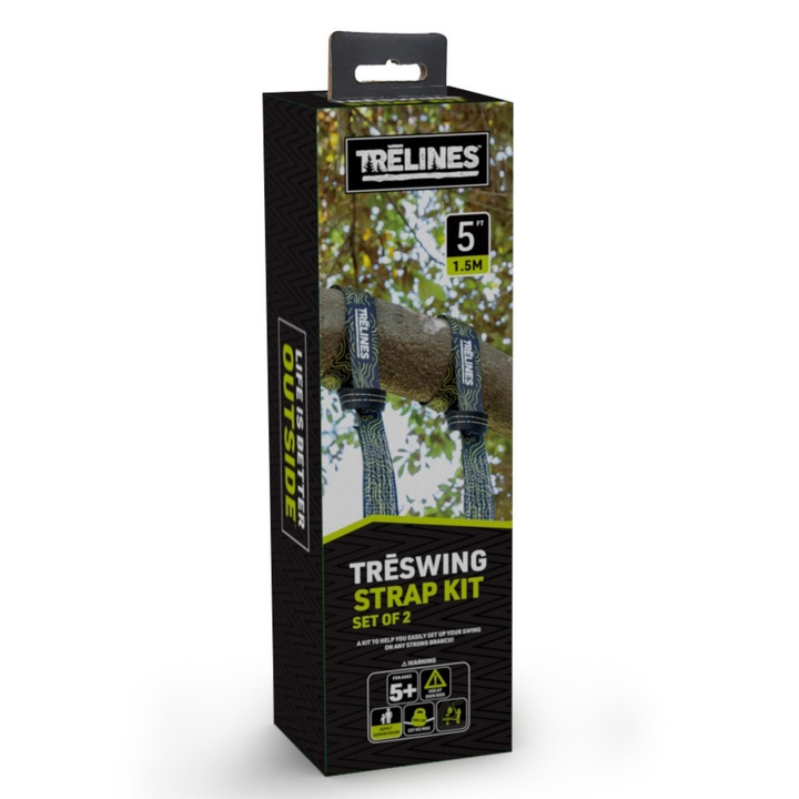 Външни ремъци за люлка, Hape Toys, комплект от 2 ремъка, 5"x2", 450 кг, 250x10x0.5 см