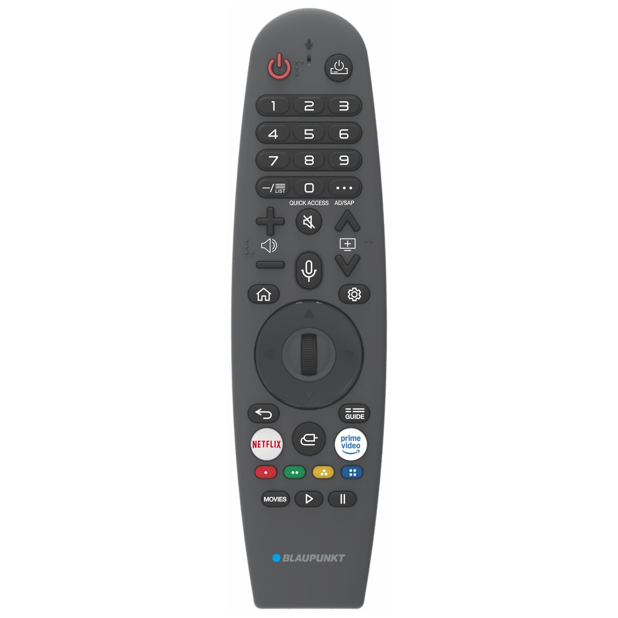 Televizor Blaupunkt QLED 43QLW6000S, 109 cm, Frameless, WebOS TV, 4K Ultra HD, Clasa F