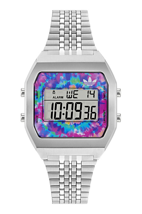 adidas, Ceas digital unisex cu alarma, Argintiu