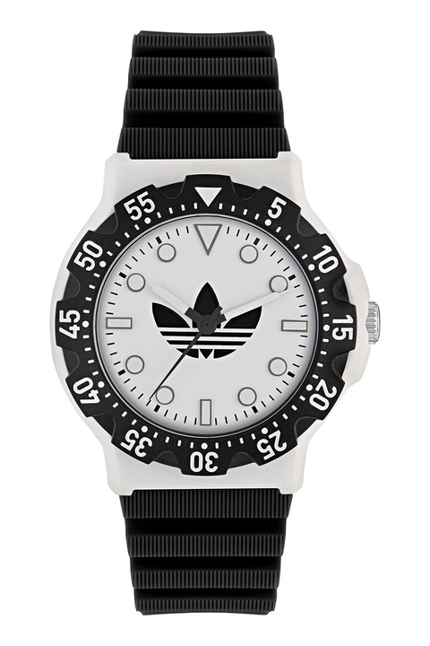 adidas, Унисекс часовник със силиконова каишка, Сребрист, Черен