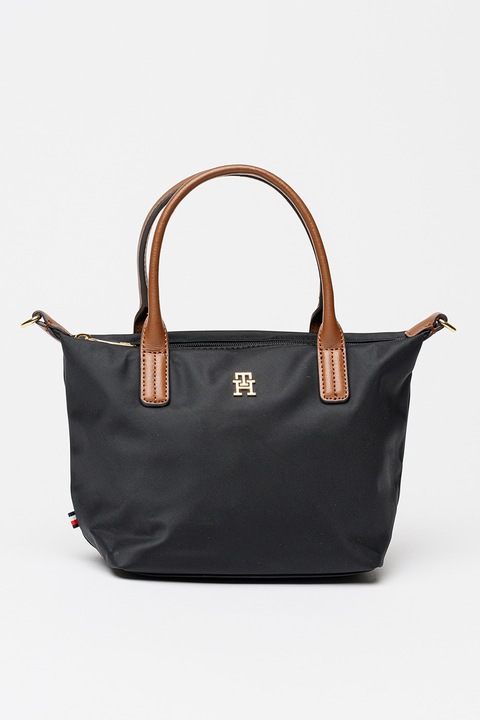 Tommy Hilfiger, Geanta tote Popette, Negru, Maro