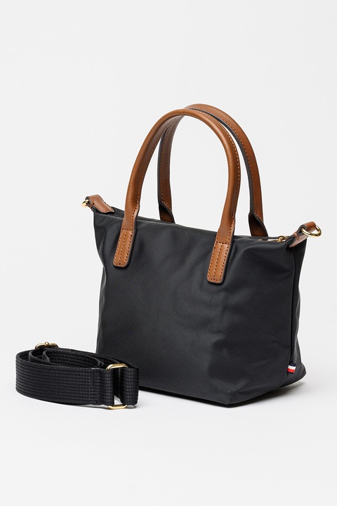 Tommy Hilfiger, Geanta tote Popette, Negru, Maro