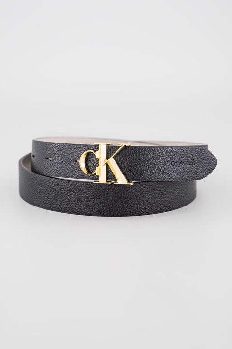 CALVIN KLEIN, Curea de piele cu catarama cu logo metalic, 105