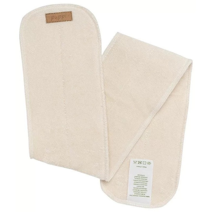 Многократна дълга пелена PUPPI, 100% органичен памук, абсорбираща, 3 слоя