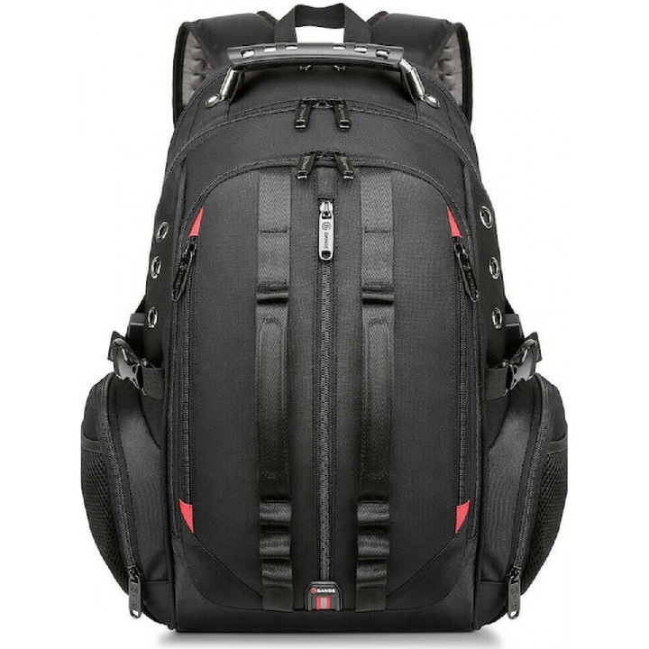 Rucsac Bange pentru laptop 17,3 inch, capacitate 40L, 48x35x23cm, negru, design italian