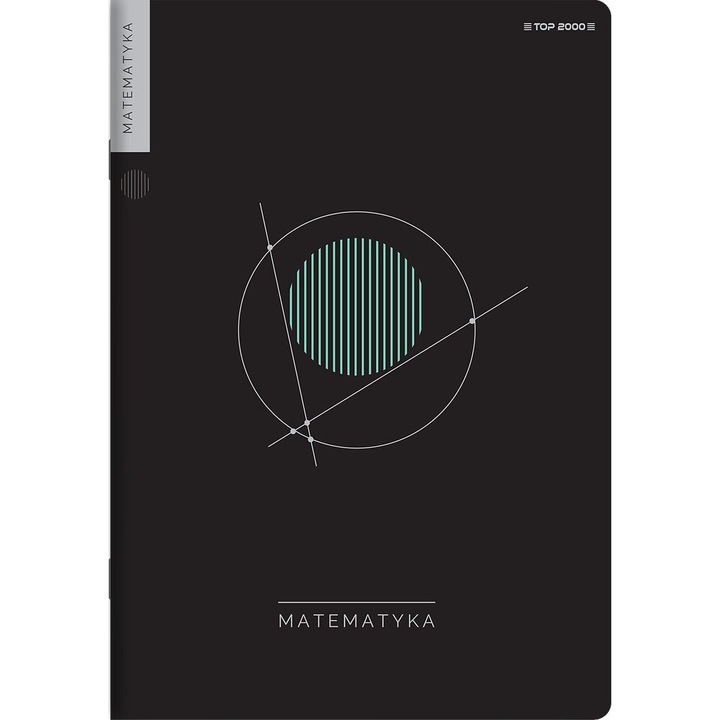 Caiet A5 60 file, hartie 70g, design functional, organizare usoara, negru