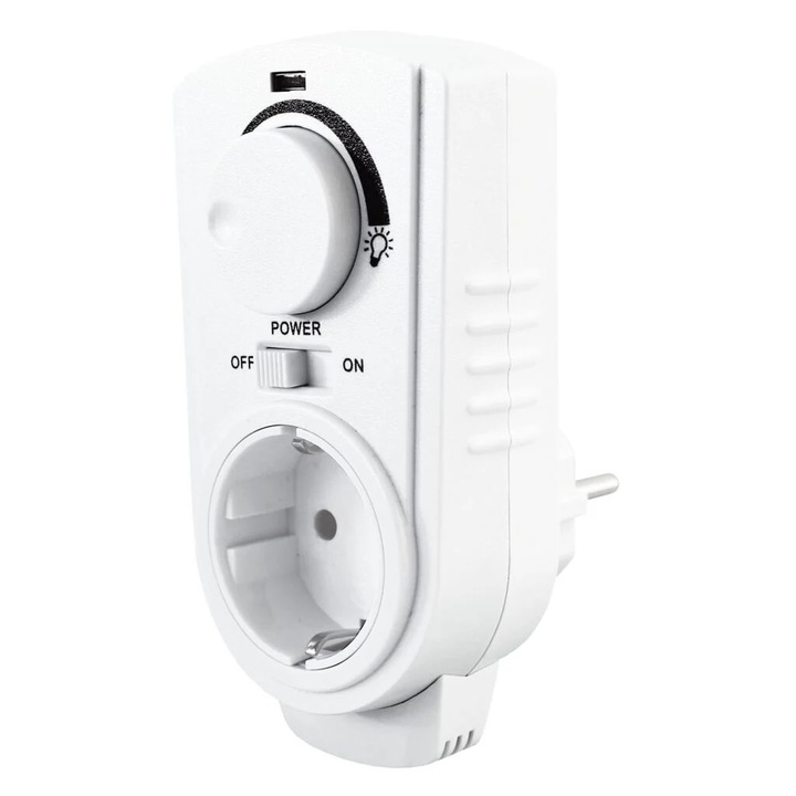 Dimmer priza pentru iluminat LED EcoSavers, reglare luminozitate 230V, Interior