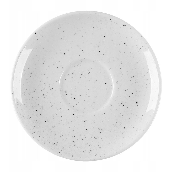 Farfurie Lubiana Aida ART, 16 cm, alb cu puncte, portelan