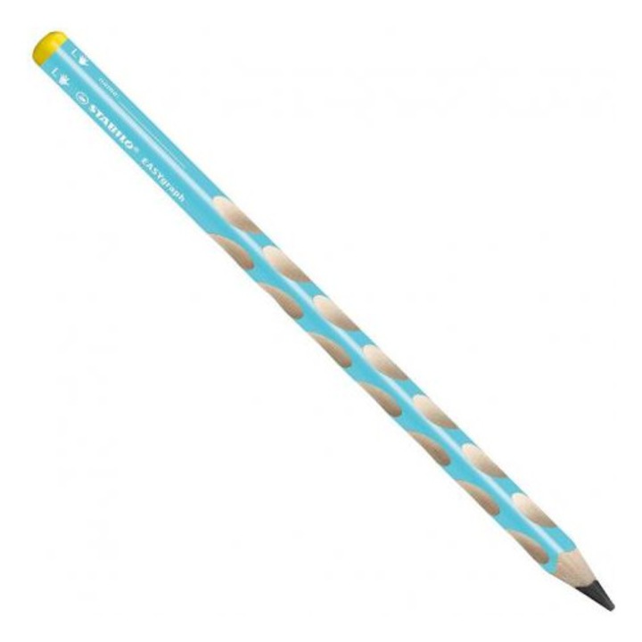 Creion Stabilo EasyGraph H pentru stangaci, design ergonomic, culoare bleumarin