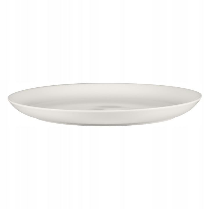 Farfurie plata Rak Fedra 24 cm, portelan New Bone China, culoare alba