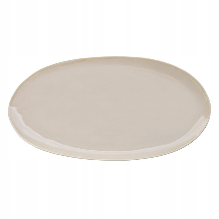 Farfurie ovala Verlo Eter, 34, 5x15 cm, bej, portelan de inalta calitate, design modern