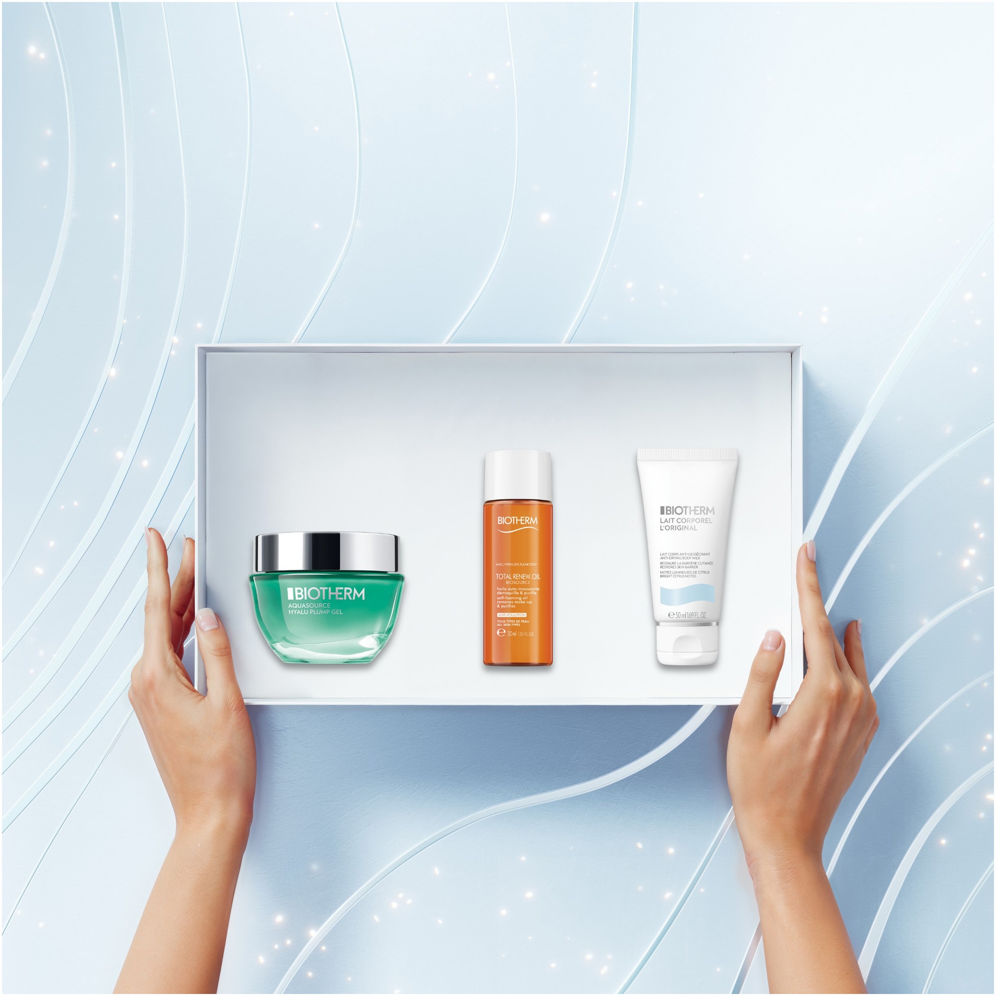 Set Biotherm Aquasource Hyalu Plump Gel: Crema de fata tip gel