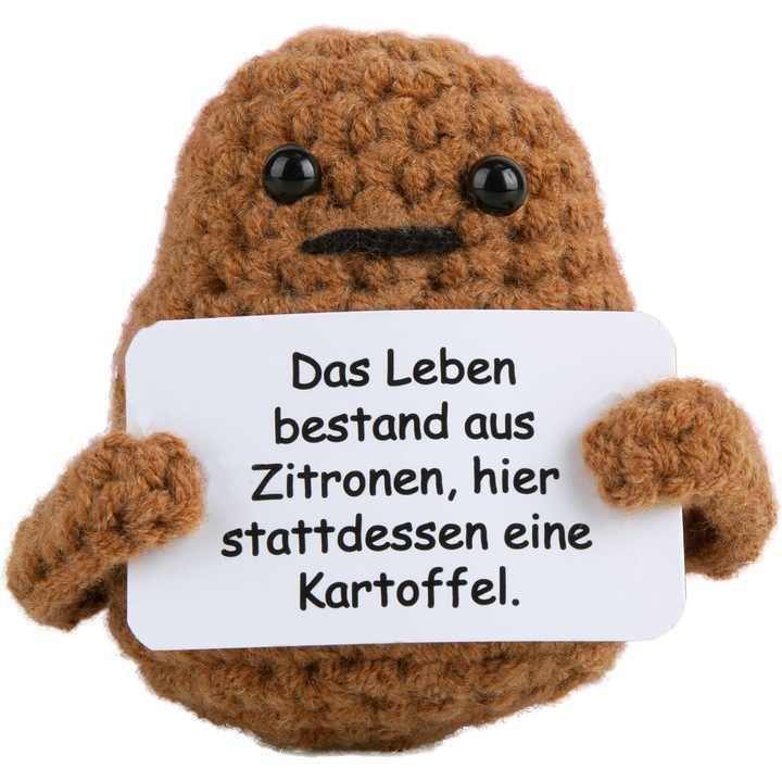 Плюшена играчка, CE, мини позитивен картоф, с мотивационно писмо, многоцветен