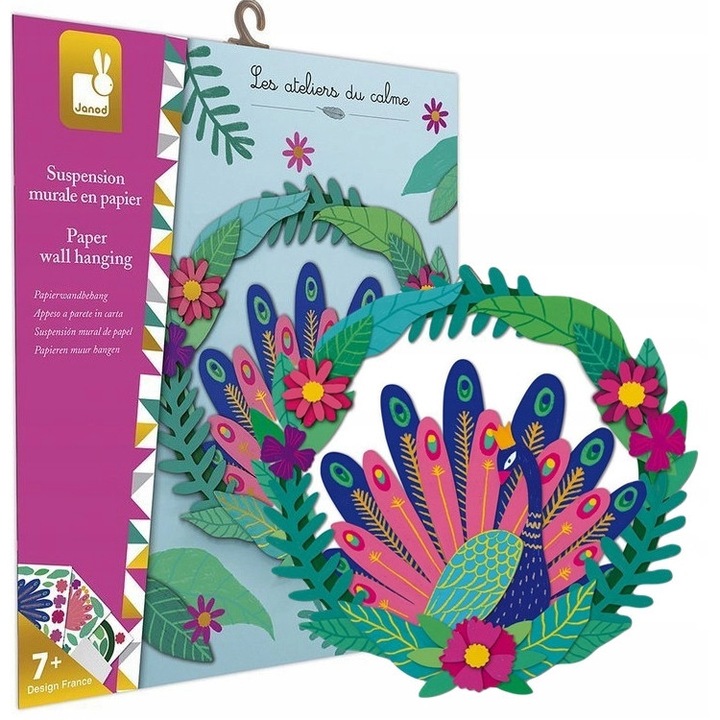 Set Creativ Wieniec din Hartie "Paun" Janod 7+