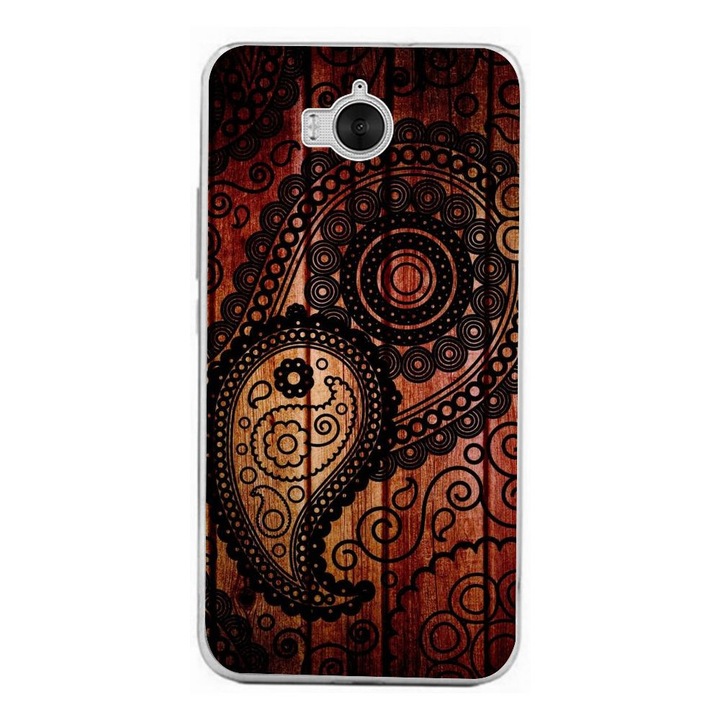 Husa Black Wooden Pattern HUAWEI Ascend Y6 2017