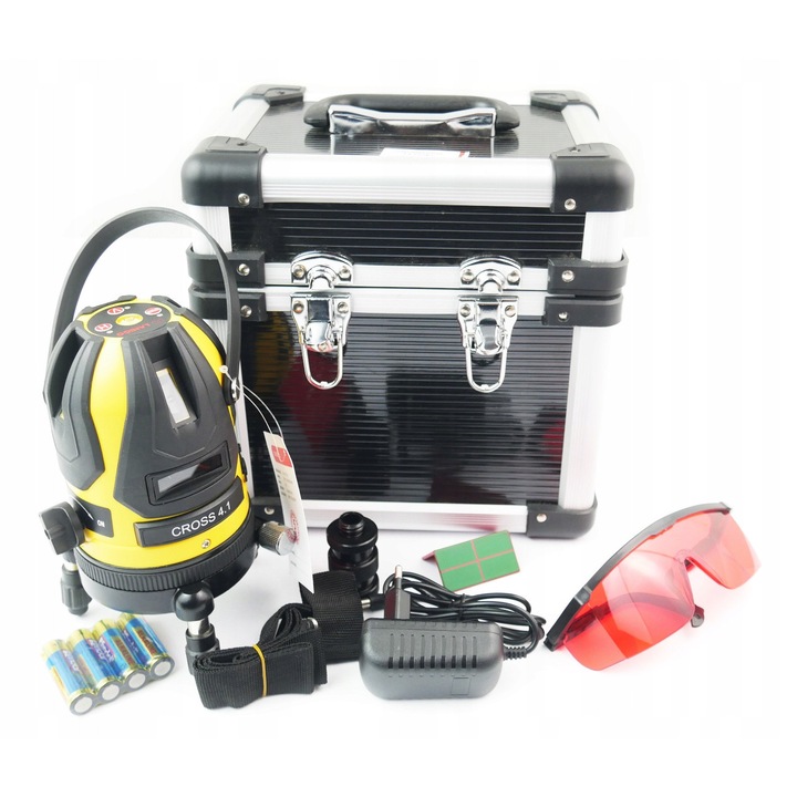 Nivela laser Cross 4.1, 5 linii, 110x110x185mm, set complet