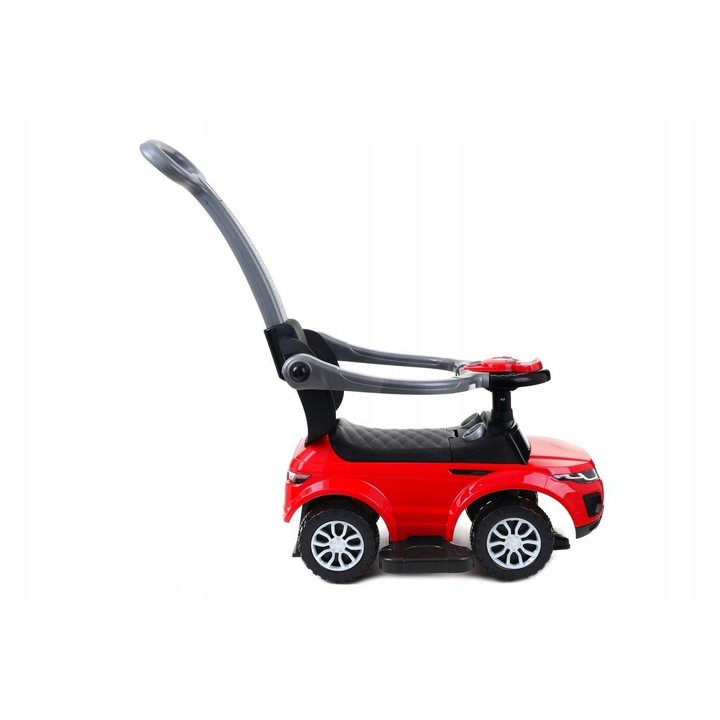 Premergator 3 in 1, Funfit Kids, negru/rosu, cu claxon si melodii, dimensiuni 87x43x84.5 cm