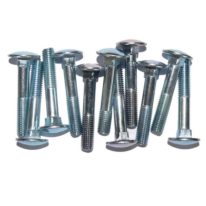 Suruburi UN, cap tip ciuperca, 12x150mm, zincat, set 1000 bucati