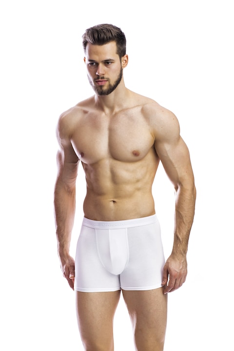 Boxeri pentru barbati BB08R, Uniconf, Alb