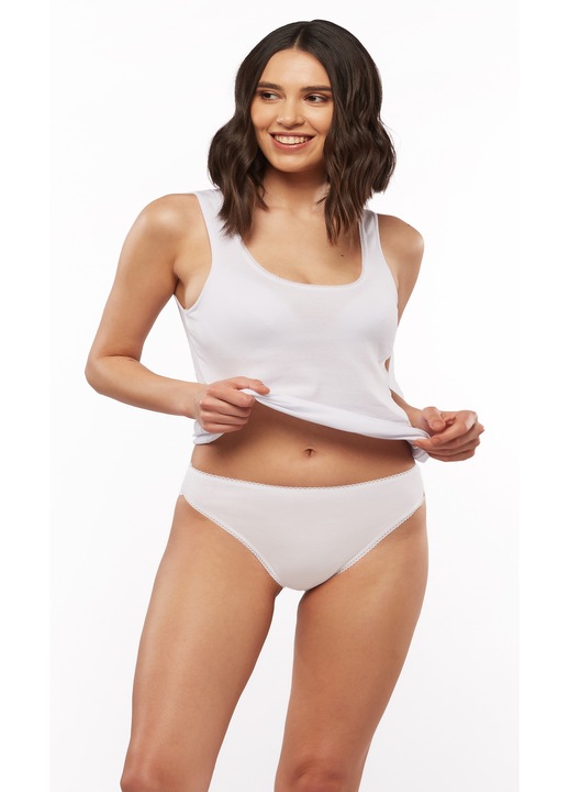 Maiou ribana clasic dama MF72 Uniconf, Alb