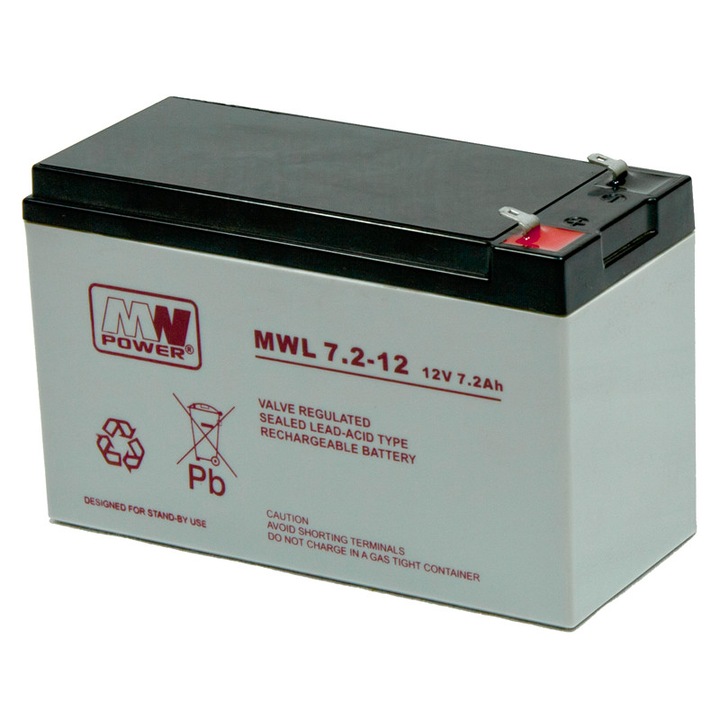 Оловна акумулаторна батерия MWL 12V, 7.2Ah