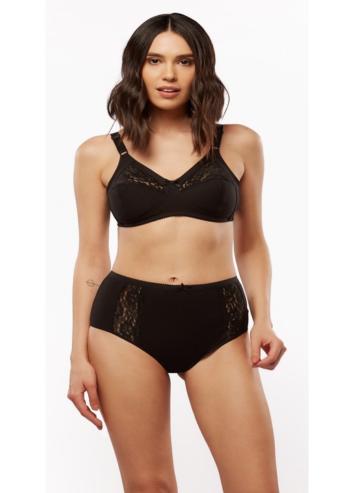 Chiloti femei cu talie inalta NF24, negru, Uniconf, M