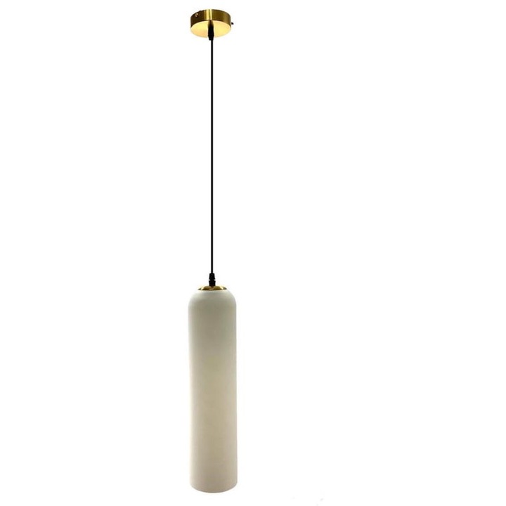 Pendul suspendat DLSS, alb mat, 100x150cm, modern, auriu, 1x E27, 40W
