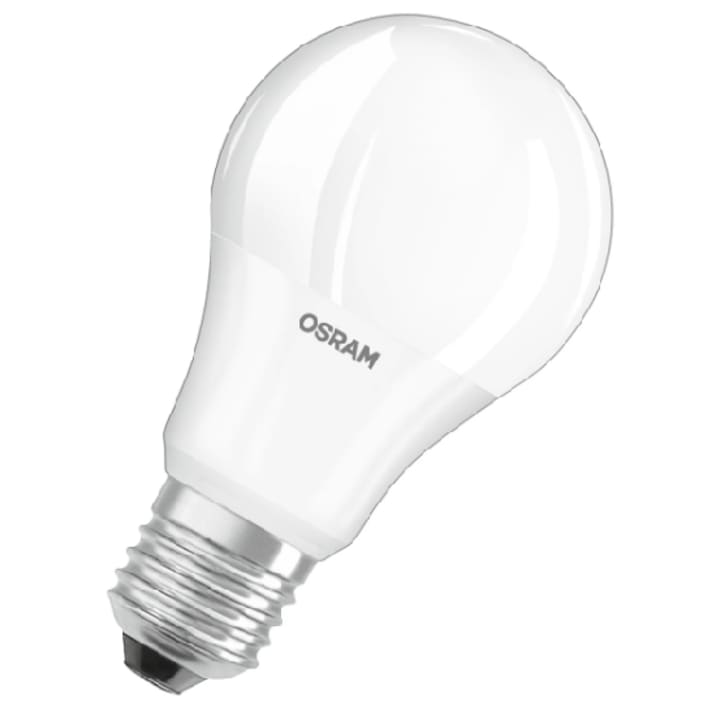 Класическа LED лампа A, Osram, 8,5W, E27, топла светлина 2700K, 220-240V