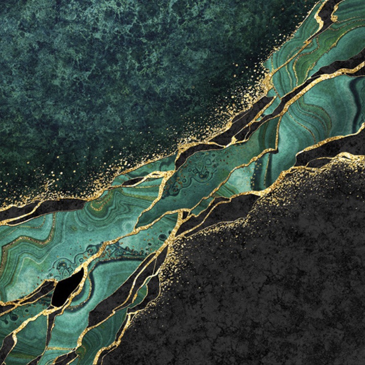 Servetele decorative Daisy, malachit, 33x33cm, set 20 bucati