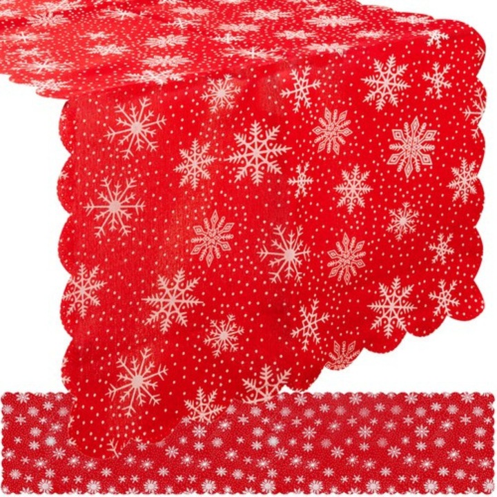 VarioShop® karácsonyi asztalterítő, 185x35 cm, ünnepi asztaldekoráció, védelem és elegáns design az ünnepekre