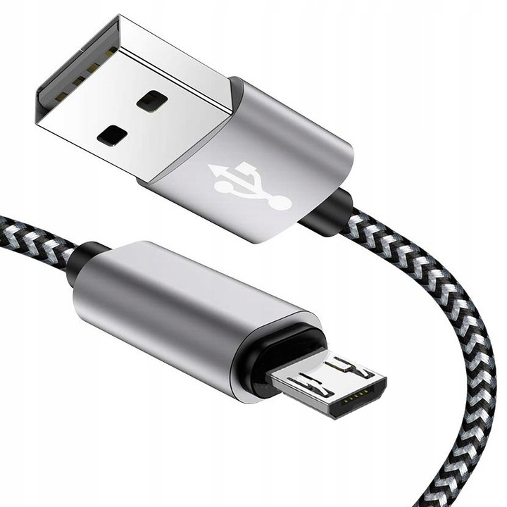 Cablu de date AWParts USB-A la Micro USB, Quick Charge 3.0, 1m, nylon