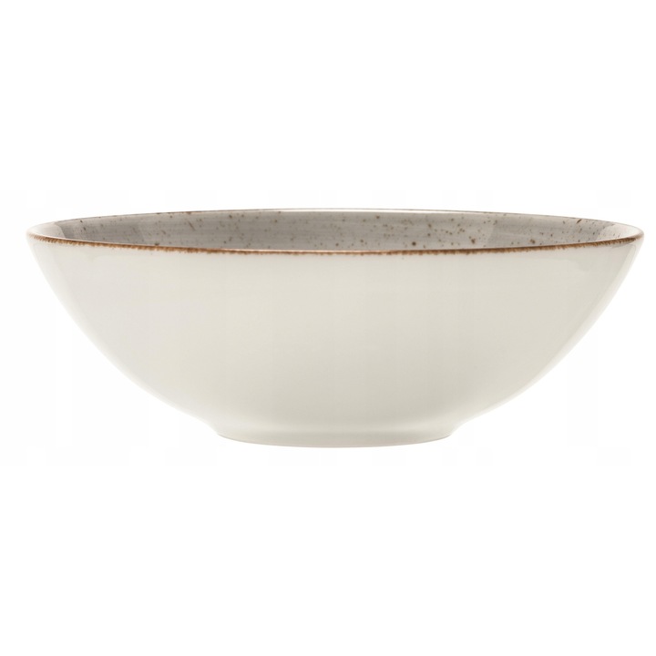 Farfurie adâncă, Lubiana, colectia Boss, 18 cm, porțelan, gri