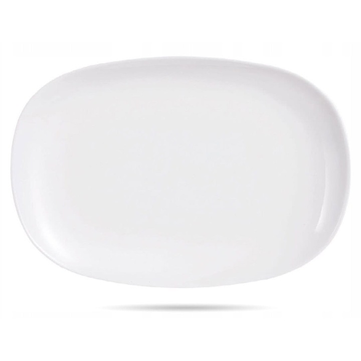 Luminarc Carine Sweet tányér, 35x24 cm, fehér, edzett üveg