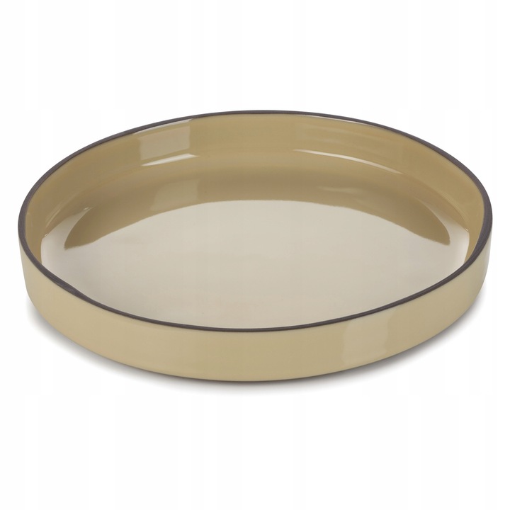 Чиния Revol Caractere, бежов порцелан, диаметър 23 см, черен кант