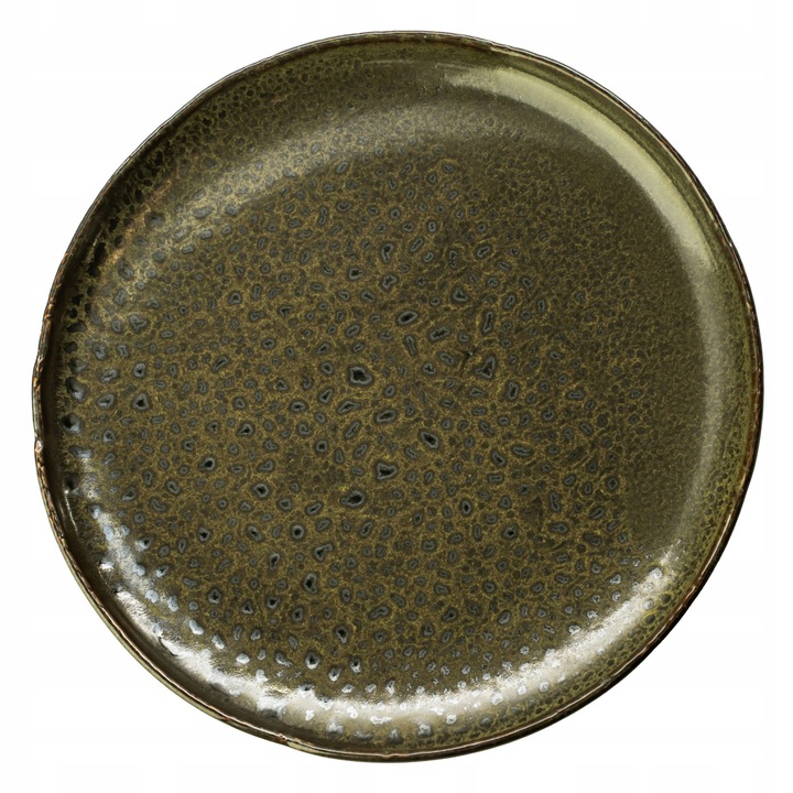 Farfurie Verlo Alga, portelan, design minimalist, culoare închisă, diametru 28cm