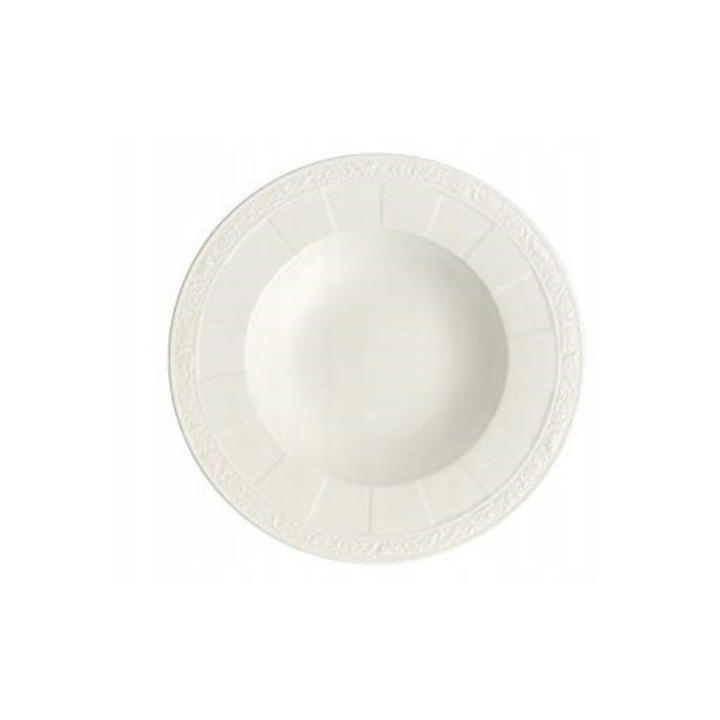 Дълбока чиния, Villeroy & Boch, колекция White Pearl, порцелан, 24см