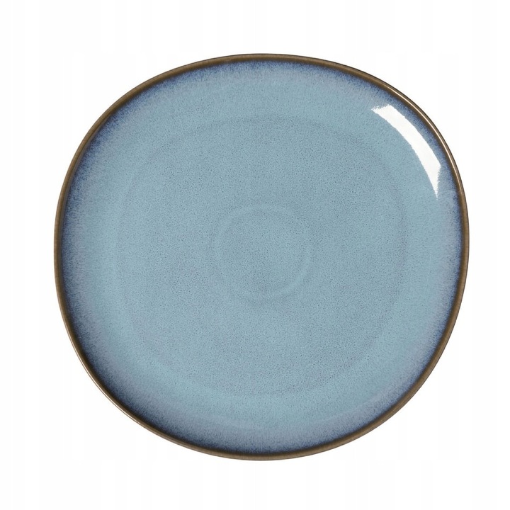 Villeroy & Boch Lave Glace tálalótányér, kerámia, szabálytalan élekkel, mikrohullámú sütőben és mosogatógépben használható, kék, 32 cm