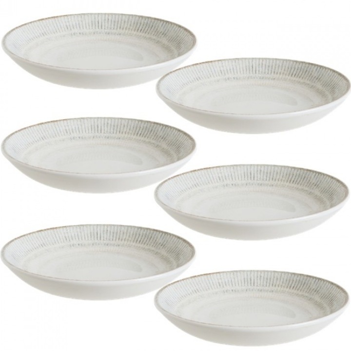 BONNA GALATA 6 darabos porcelán mélytányér készlet, 23cm, 1000ml