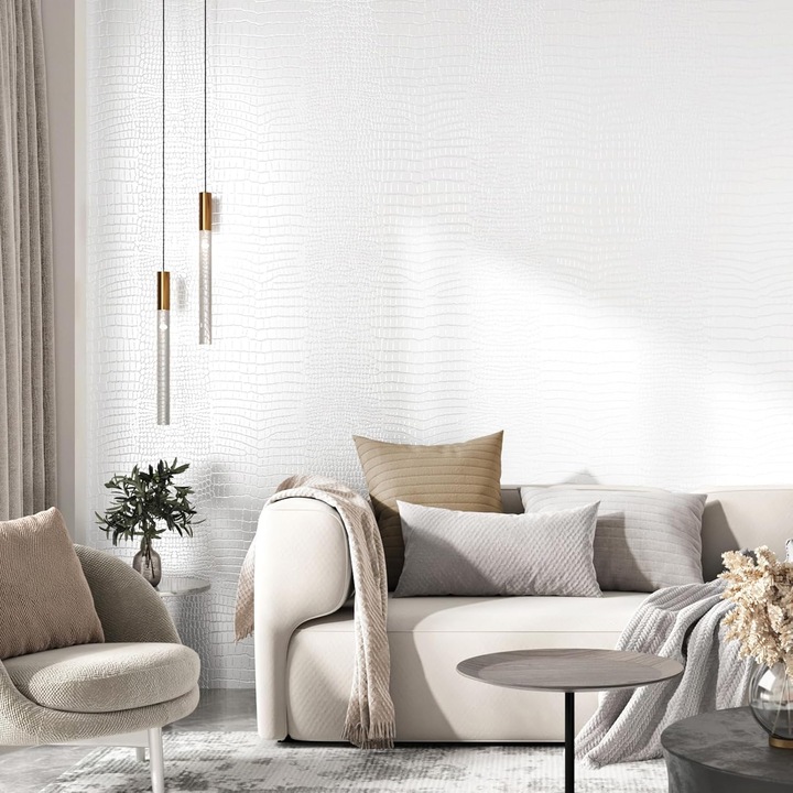 CE öntapadós tapéta, matt, mosható, fehér, 40x300cm