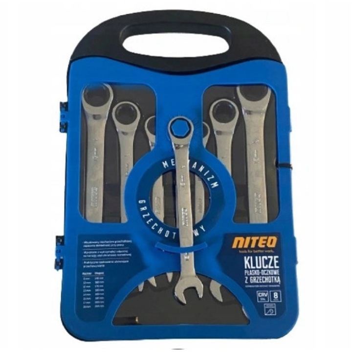 Set Chei Fixe cu Clichet Niteo 8 Pieces, Otel Crom-Vanadiu