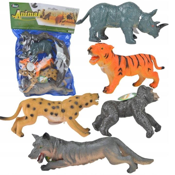 FIGURINE MARI ANIMALE SALBATICE SET 6 BUCATI 3404