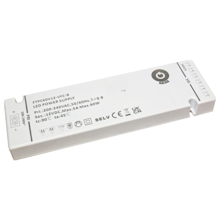 Priza de intrare POS, alimentator 12V/5A, 6 conectori Mini AMP