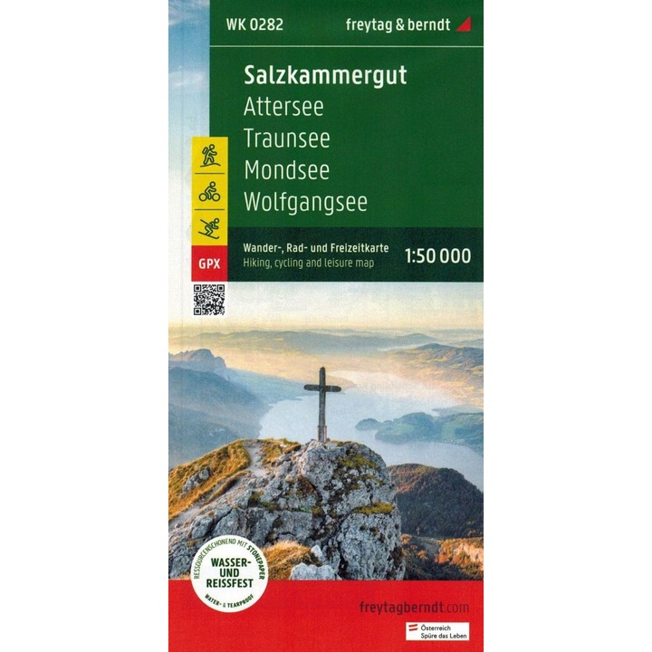 Salzkammergut, 1:50 000, cu mini ghid, 2023