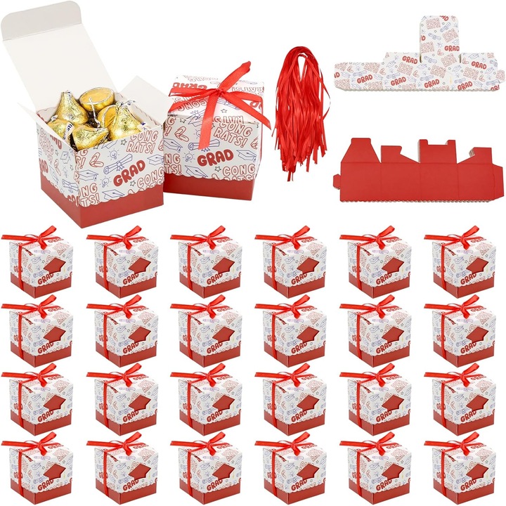 Set 60 cutii din carton pentru cadouri, CE, pentru absolvire