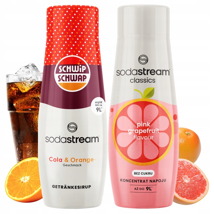 Set 2x Sirop SodaStream Cola Portocala + Grapefruit 440ml