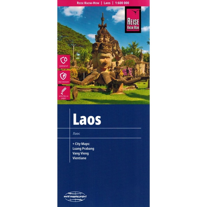 Laos, Reise Know-How, 1:600000, 2023