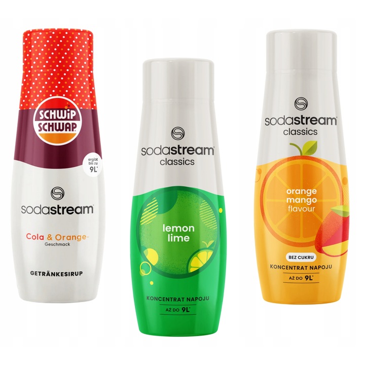 Set 3 siropuri SodaStream, 3 Arome, 3x440ml