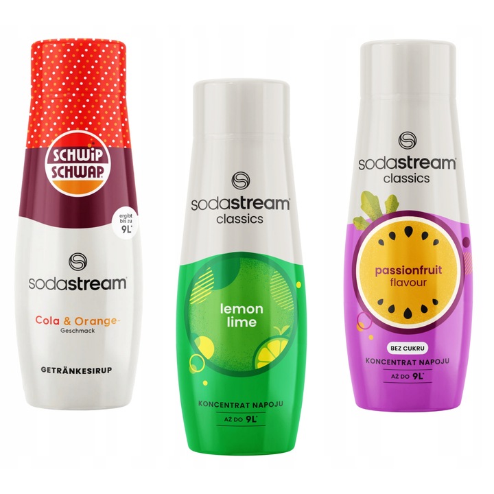 Set 3 siropuri SodaStream, 3 arome, 3x440ml