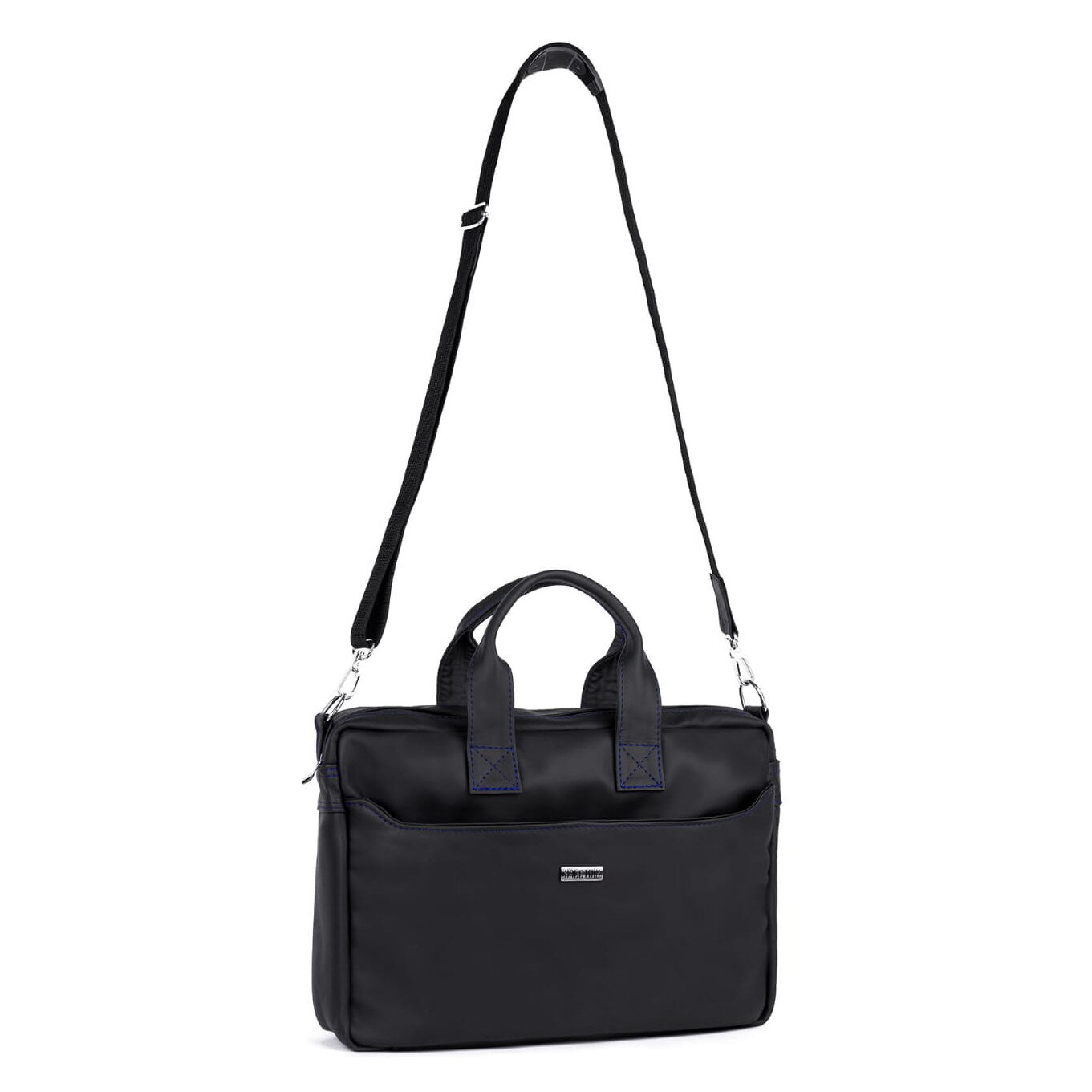 Geanta laptop Kaletnik Rota, piele naturala, compartiment principal cu fermoar, buzunar pentru laptop, culoare neagra, dimensiuni 30x45cm