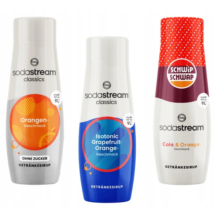 Set 3 siropuri SodaStream, 3 Arome, 3x440ml